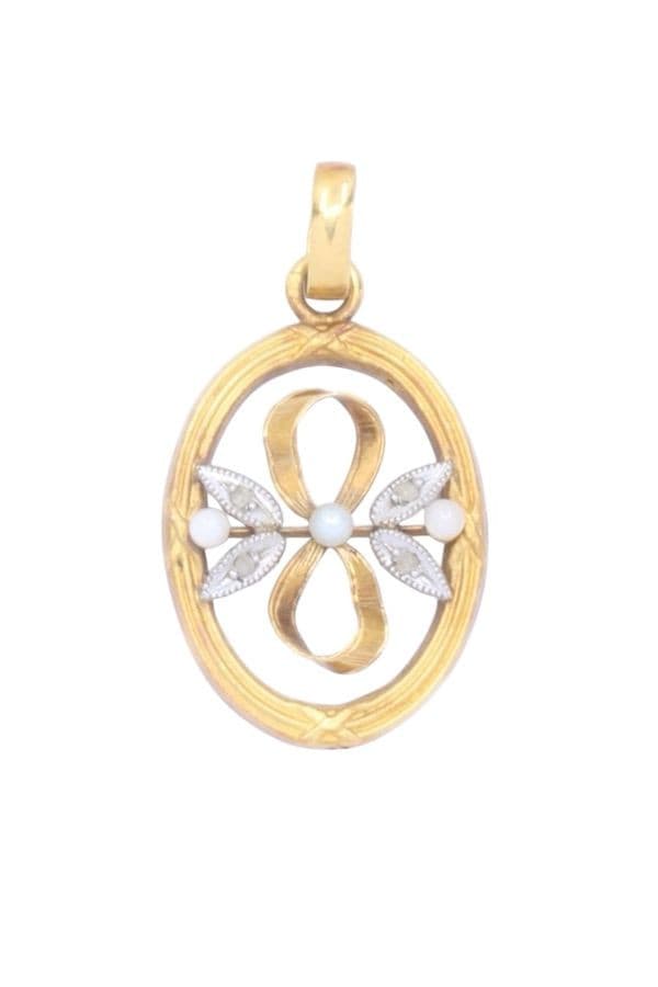PENDENTIF PERLE ART NOUVEAU — vue 1