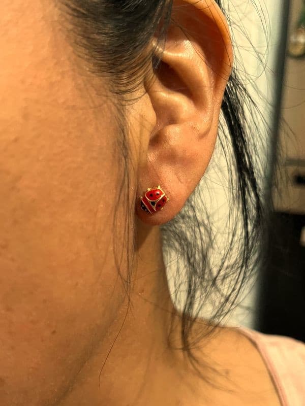 BOUCLES D'OREILLES COCCINELLE — vue 4