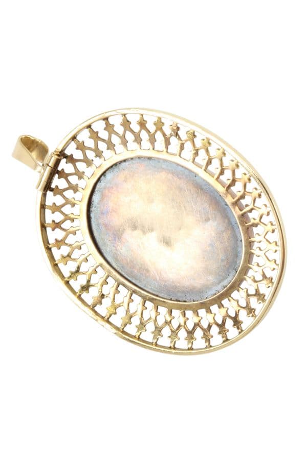 PENDENTIF ONYX ÉMERAUDE ET DIAMANTS — vue 2