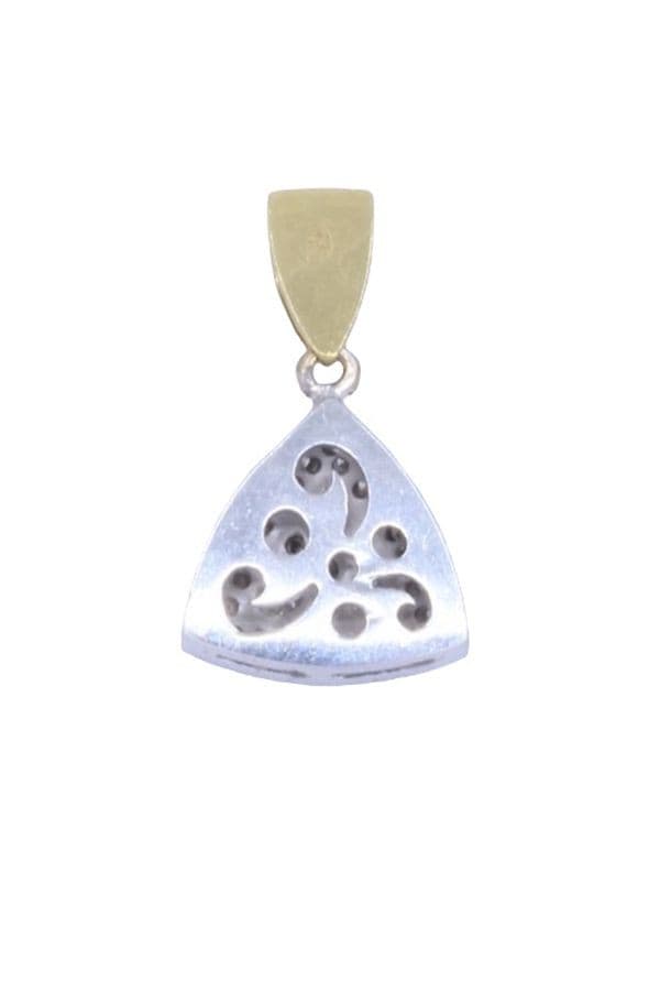 PENDENTIF TRIANGLE DIAMANTS — vue 3