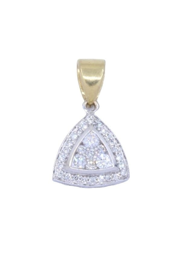 PENDENTIF TRIANGLE DIAMANTS — vue 1