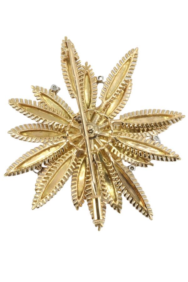 BROCHE FLEUR DIAMANTS — vue 2