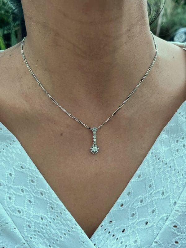 COLLIER ART-DÉCO DIAMANTS — vue 2