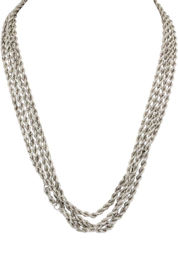SAUTOIR ANCIEN MAILLE TORSADÉE