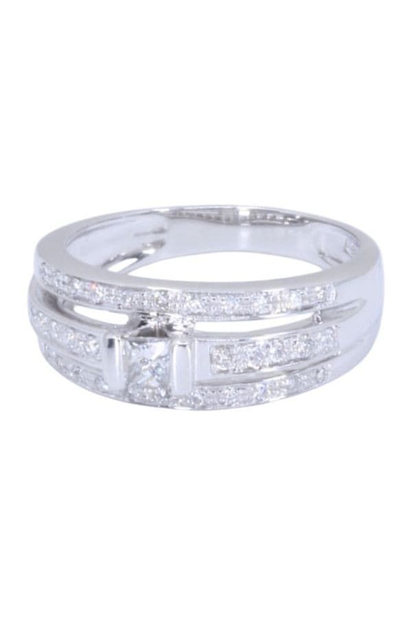 BAGUE MODERNE DIAMANTS — vue 6