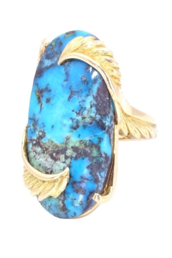 BAGUE ANCIENNE TURQUOISE — vue 5