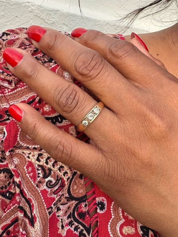 BAGUE JONC DIAMANTS — vue 2