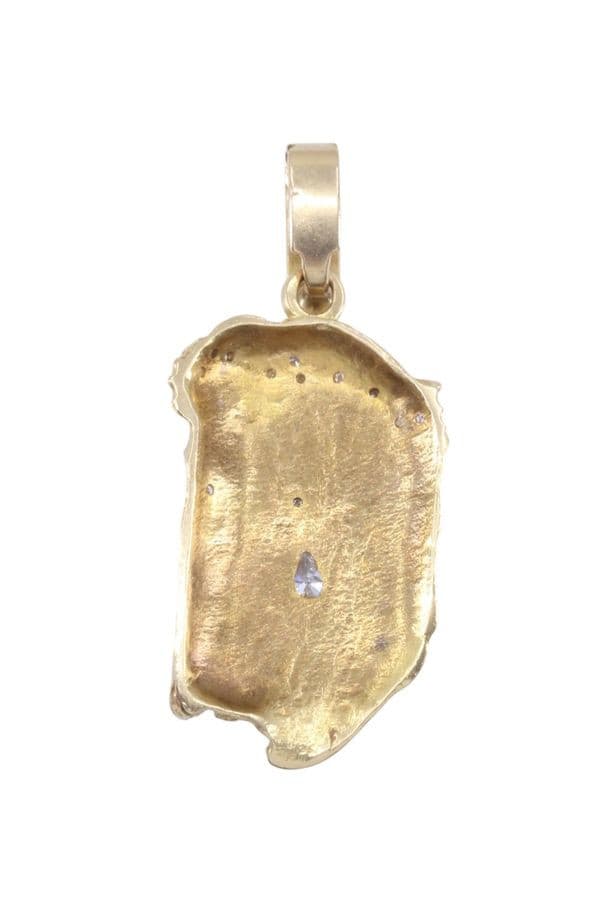 PENDENTIF CHRIST DIAMANTS — vue 3