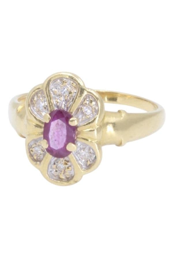 BAGUE  RUBIS ET DIAMANTS — vue 6