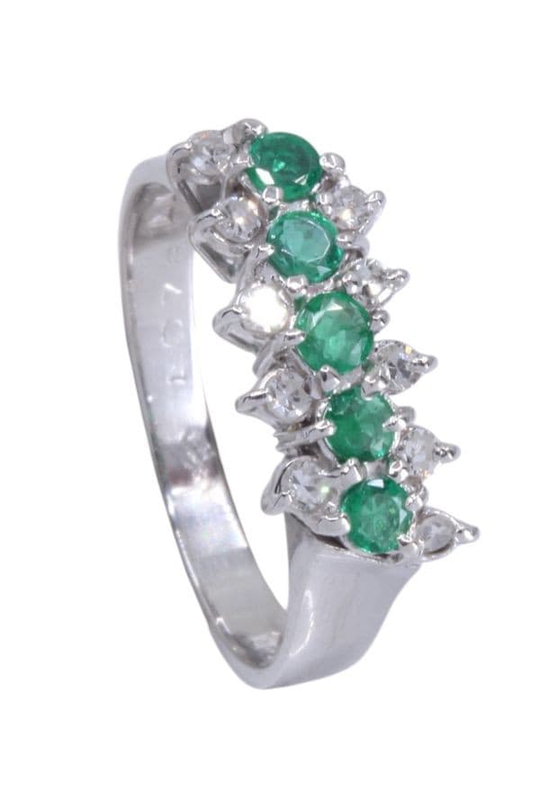 BAGUE ÉMERAUDE ET DIAMANTS — vue 5