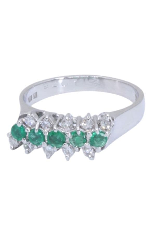 BAGUE ÉMERAUDE ET DIAMANTS — vue 6