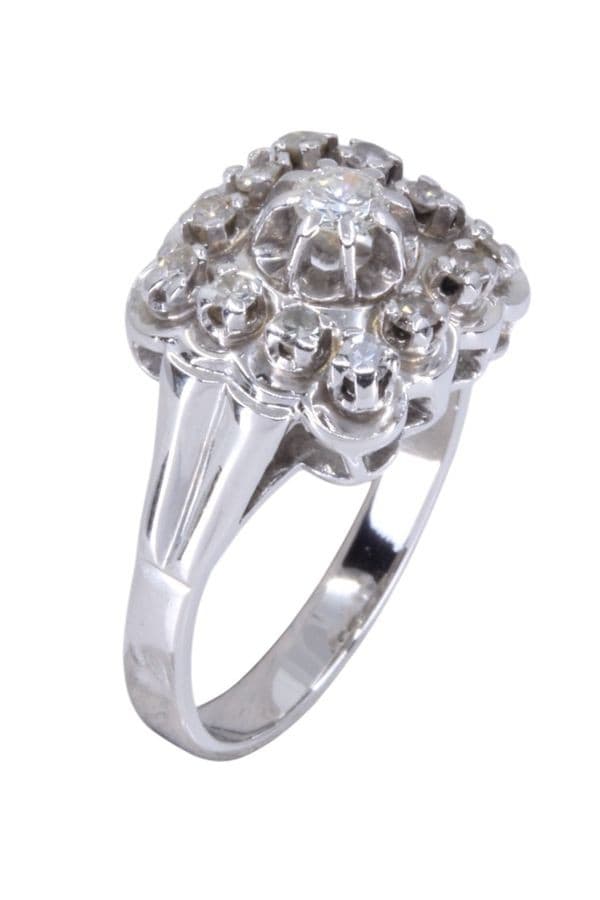 BAGUE DIAMANTS ANNÉES 50 — vue 3