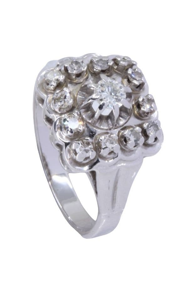 BAGUE DIAMANTS ANNÉES 50 — vue 5