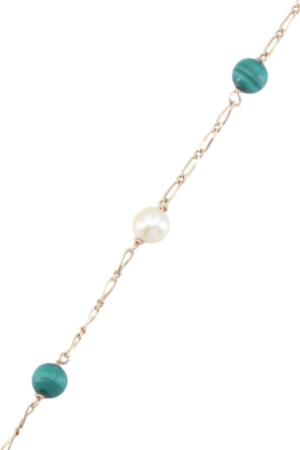 BRACELET PERLES ET MALACHITES — vue 3