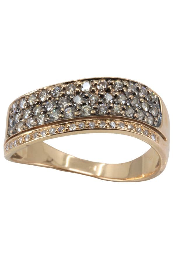 BAGUE MODERNE DIAMANTS — vue 1
