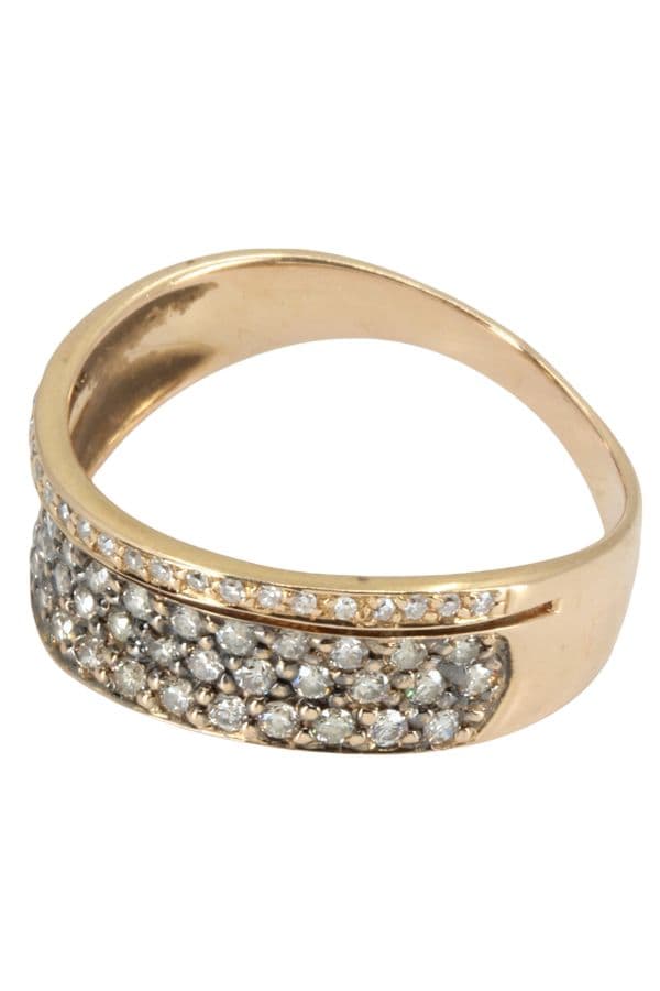 BAGUE MODERNE DIAMANTS — vue 2