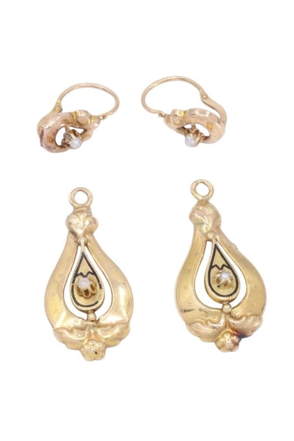 BOUCLES D'OREILLES PENDANTES NAPOLÉON III — vue 3