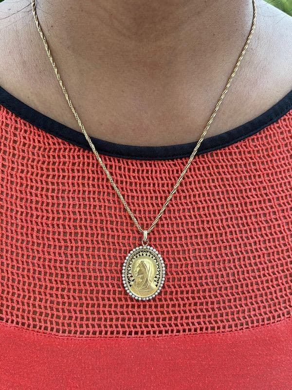 MÉDAILLE VIERGE ANCIENNE — vue 2