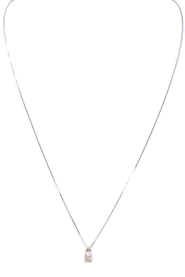 COLLIER 2 ORS DIAMANTS — vue 1