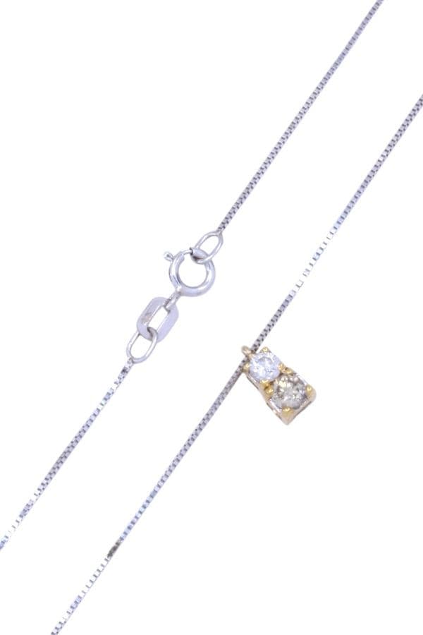COLLIER 2 ORS DIAMANTS — vue 3