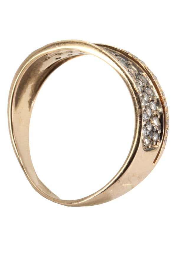 BAGUE MODERNE DIAMANTS — vue 4