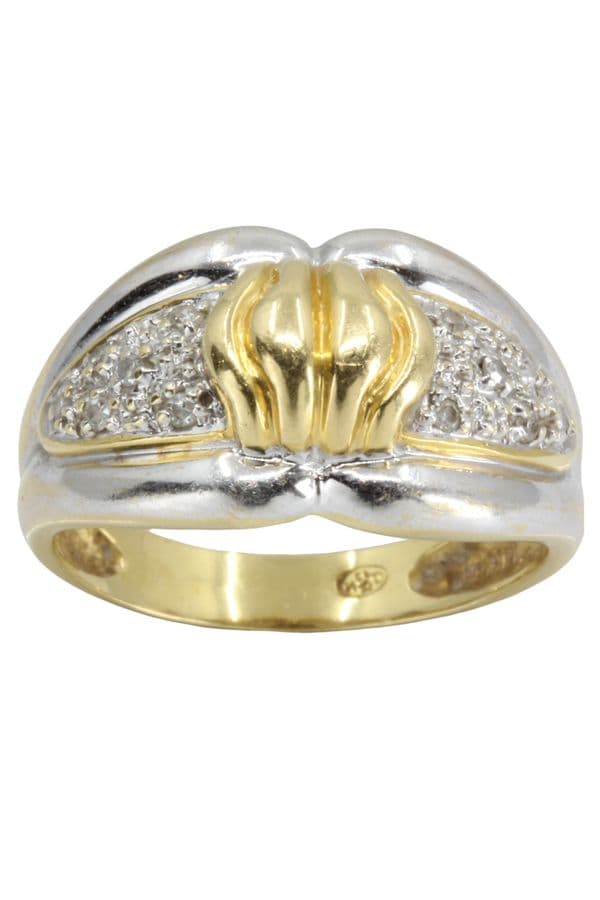 BAGUE MODERNE DIAMANTS — vue 1