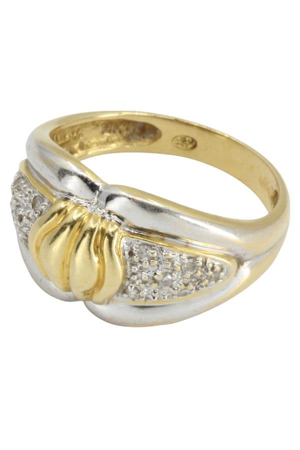 BAGUE MODERNE DIAMANTS — vue 2