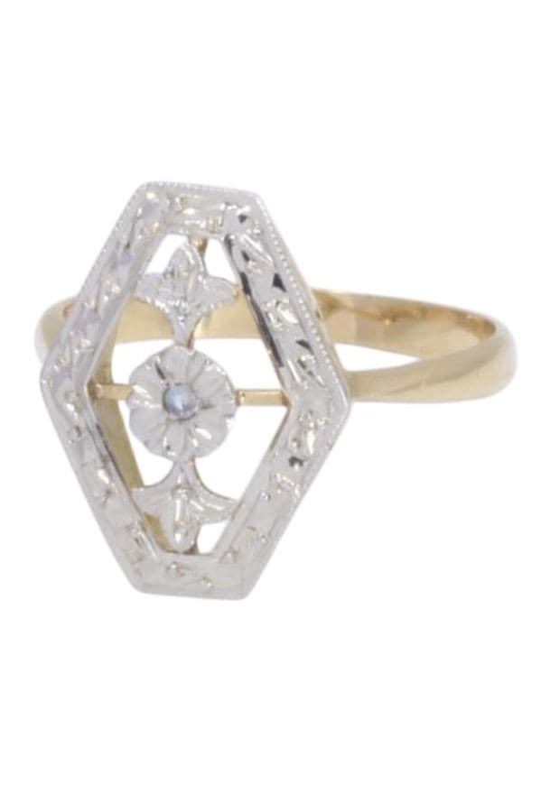 BAGUE DIAMANT ART-NOUVEAU — vue 6