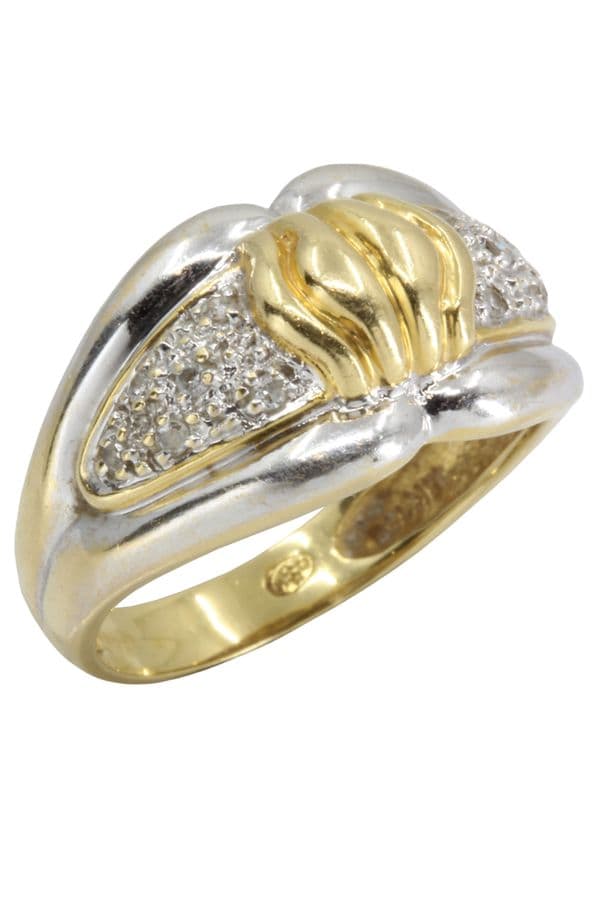 BAGUE MODERNE DIAMANTS — vue 3