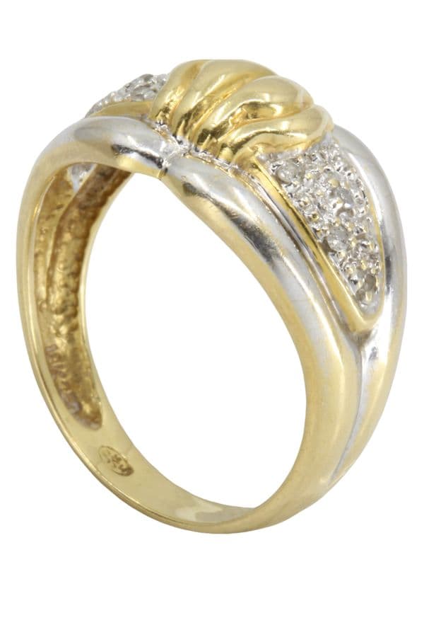 BAGUE MODERNE DIAMANTS — vue 4