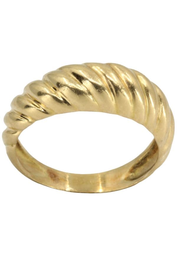 BAGUE JONC GODRONNÉE — vue 1