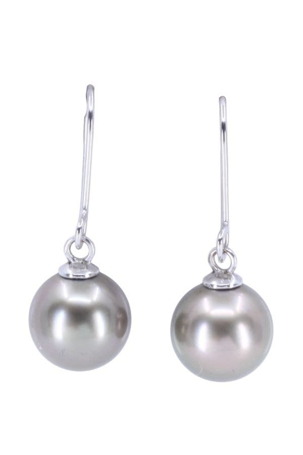 BOUCLES D'OREILLES PERLES NOIRES — vue 1