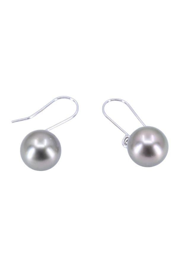 BOUCLES D'OREILLES PERLES NOIRES — vue 3