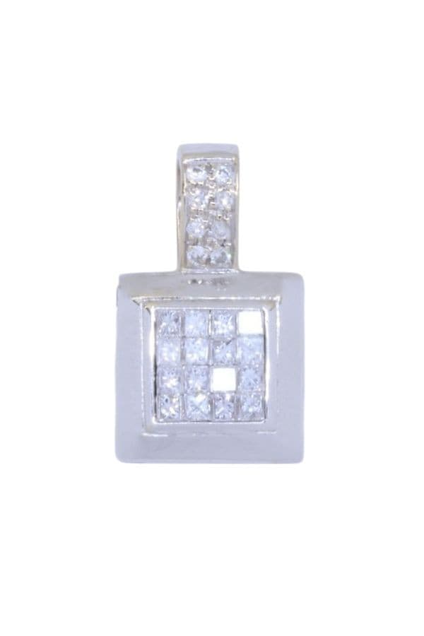 PENDENTIF MODERNE DIAMANTS — vue 1