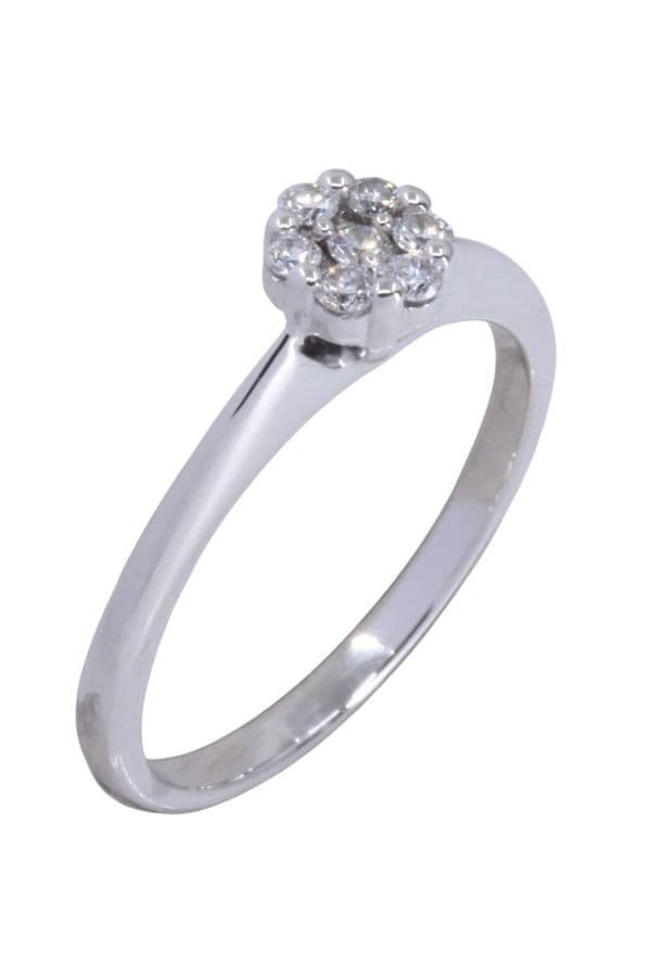 BAGUE MODERNE DIAMANTS — vue 3