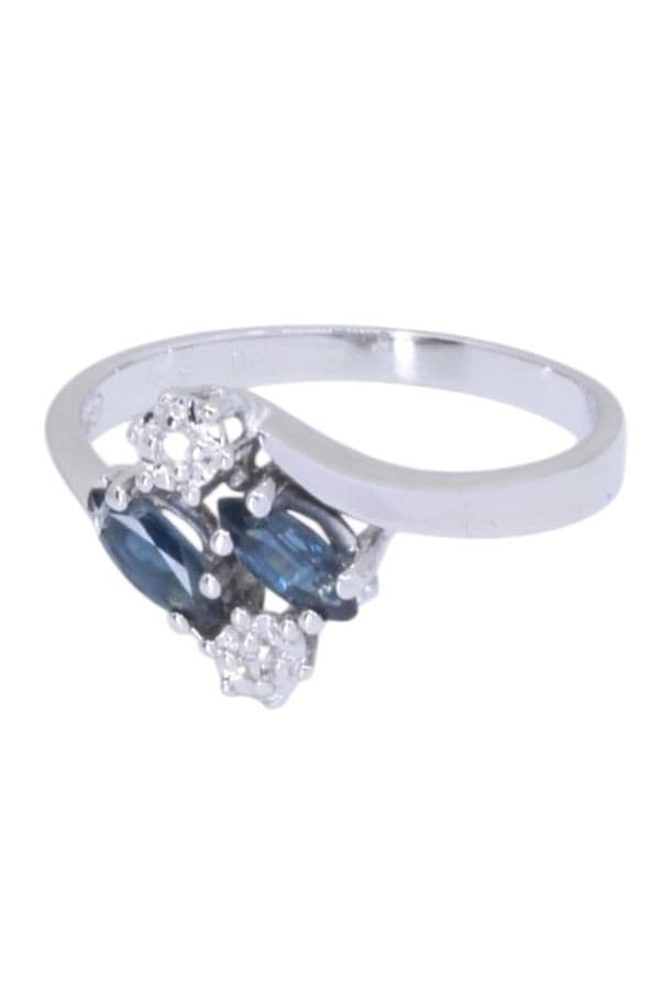 BAGUE MODERNE SAPHIRS ET DIAMANTS — vue 6