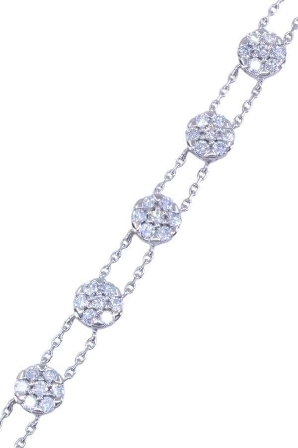 BRACELET FLEURS DIAMANTS — vue 2