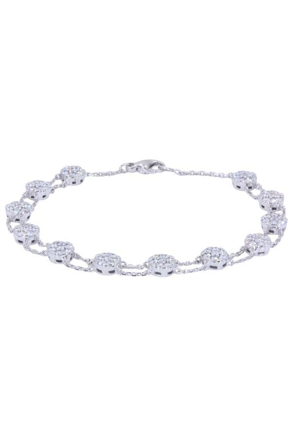 BRACELET FLEURS DIAMANTS — vue 1
