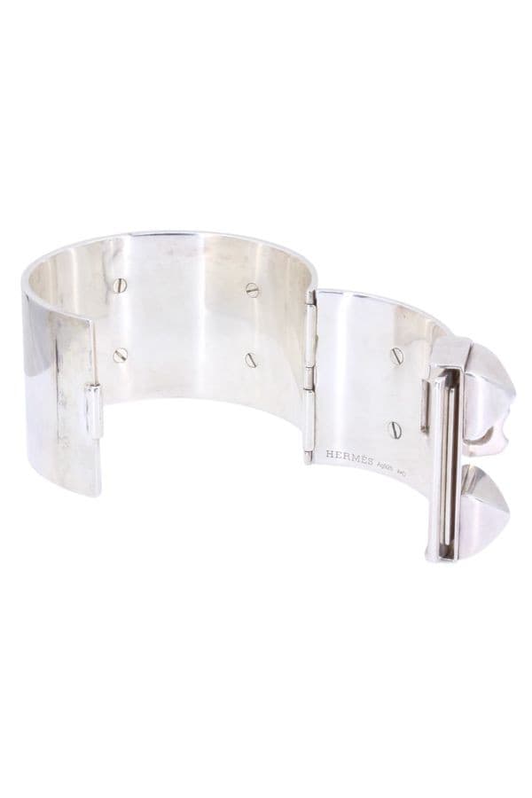 MANCHETTE HERMES ARGENT COLLIER DE CHIEN — vue 3