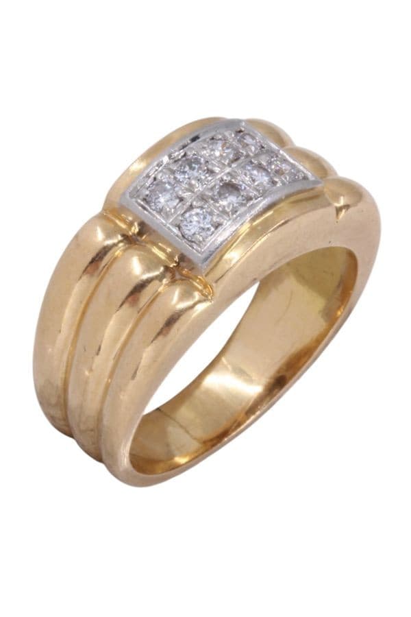 BAGUE ANCIENNE DIAMANTS — vue 3