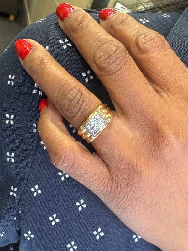 BAGUE ANCIENNE DIAMANTS — vue 2