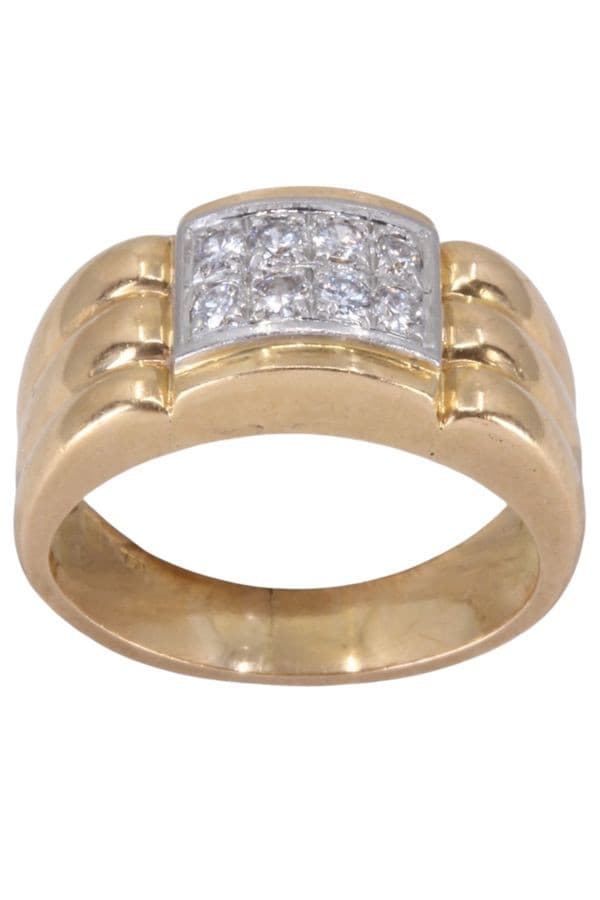 BAGUE ANCIENNE DIAMANTS — vue 1