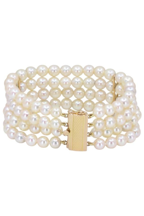 BRACELET DE PERLES 4 RANGS — vue 1