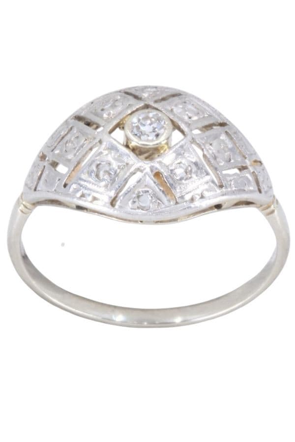 BAGUE ART-DÉCO DIAMANTS — vue 1