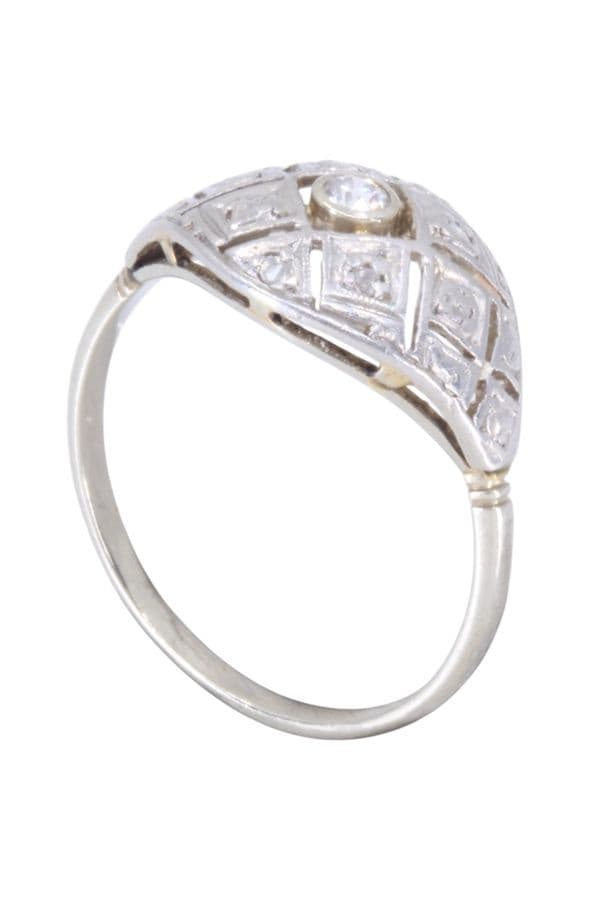 BAGUE ART-DÉCO DIAMANTS — vue 4
