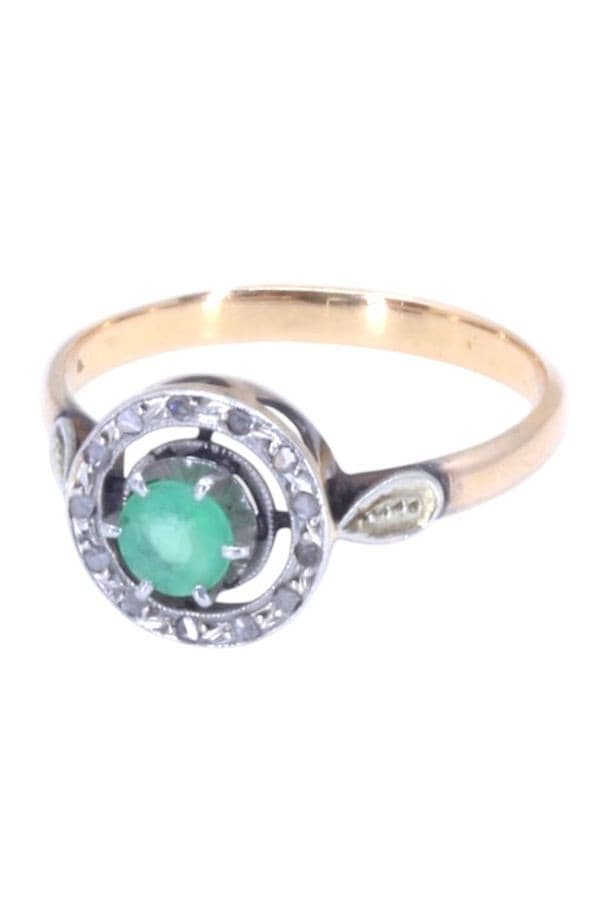BAGUE ÉMERAUDE ET DIAMANTS — vue 6