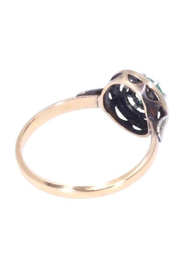 BAGUE ÉMERAUDE ET DIAMANTS — vue 3