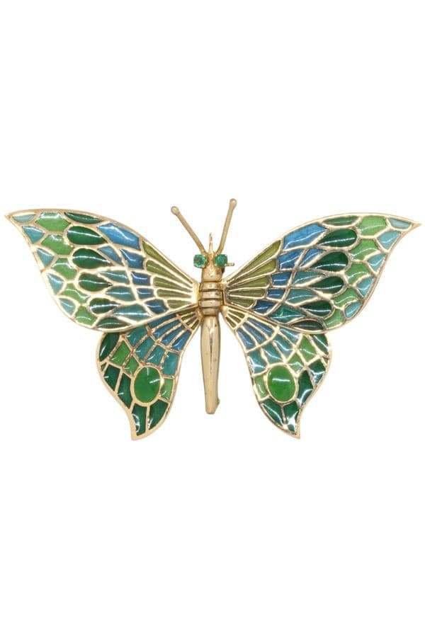 BROCHE PAPILLON PLIQUE À JOUR — vue 1
