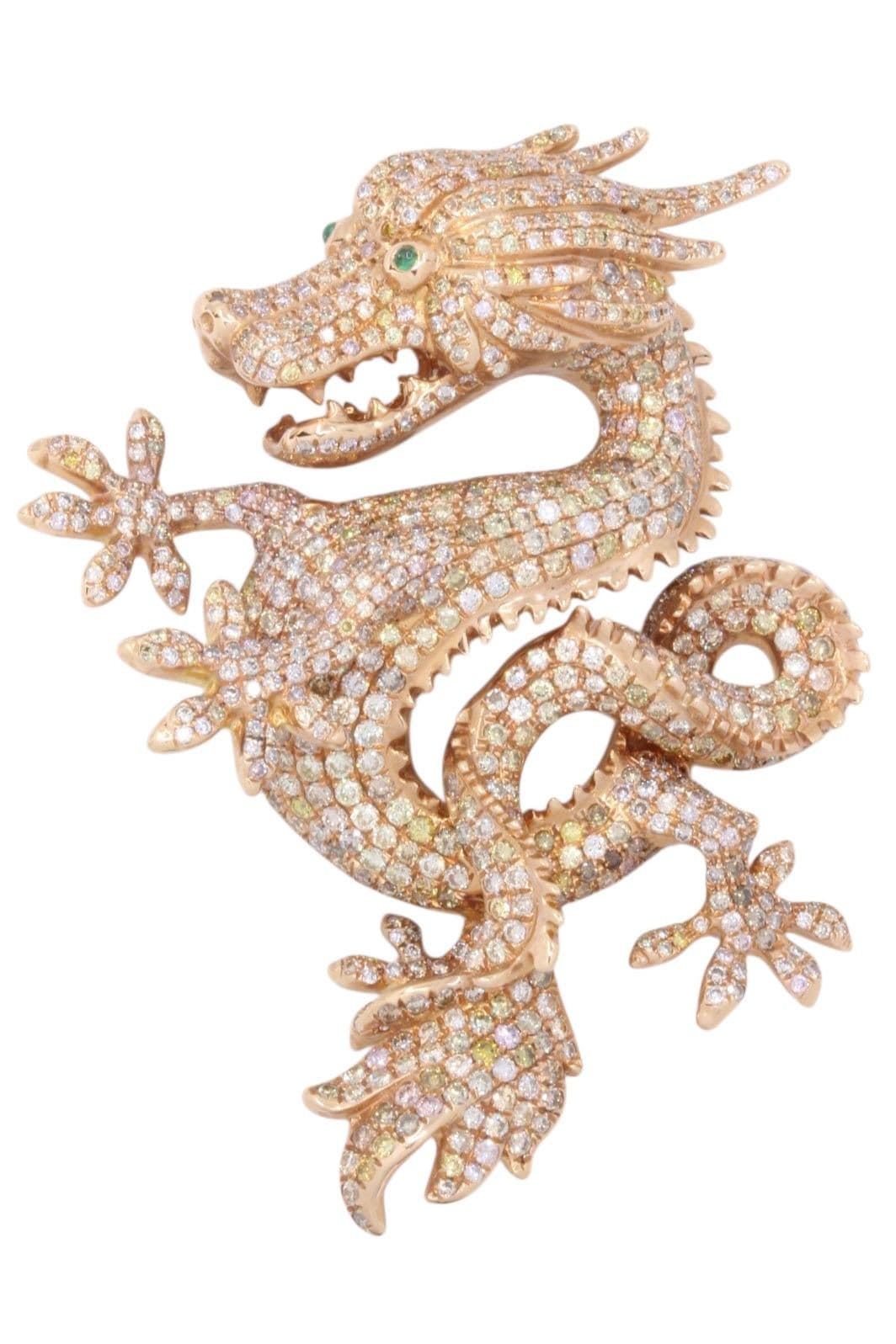 PENDENTIF DRAGON DIAMANTS