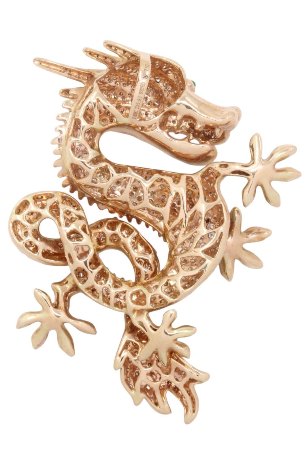 PENDENTIF DRAGON DIAMANTS — vue 3